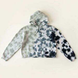 Zella Girl Sage Blue Tie-Dye Hoodie | Girls Size XS (5/6) Cozy Pullover